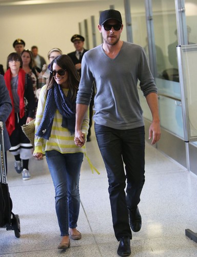  Lea & Cory Arrive At LAX - January 5, 2013