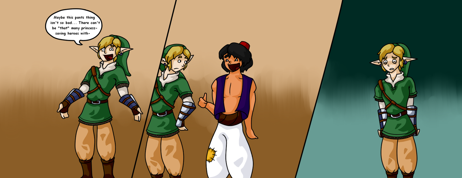 ang alamat ng zelda Photo: Link and Aladdin joke.