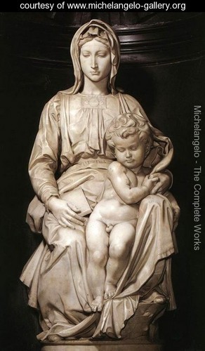  Madonna and Child kwa Michelangelo
