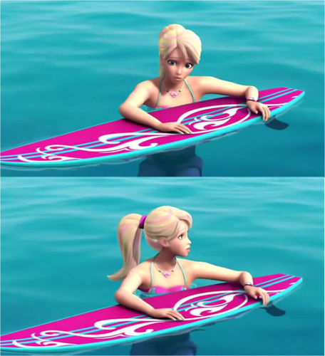  Merliah with her surfboard
