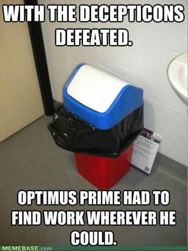  Optimus Prime out of work