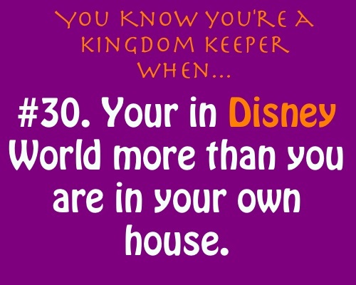  wewe know wewe are a kingdom keeper if...