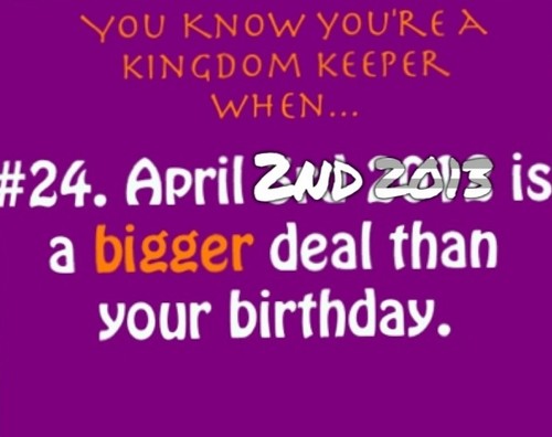  你 know 你 are a kingdom keeper if...