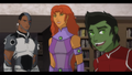 guardianwolf216: Cyborg and Starfire with Beast Boy - young-justice photo