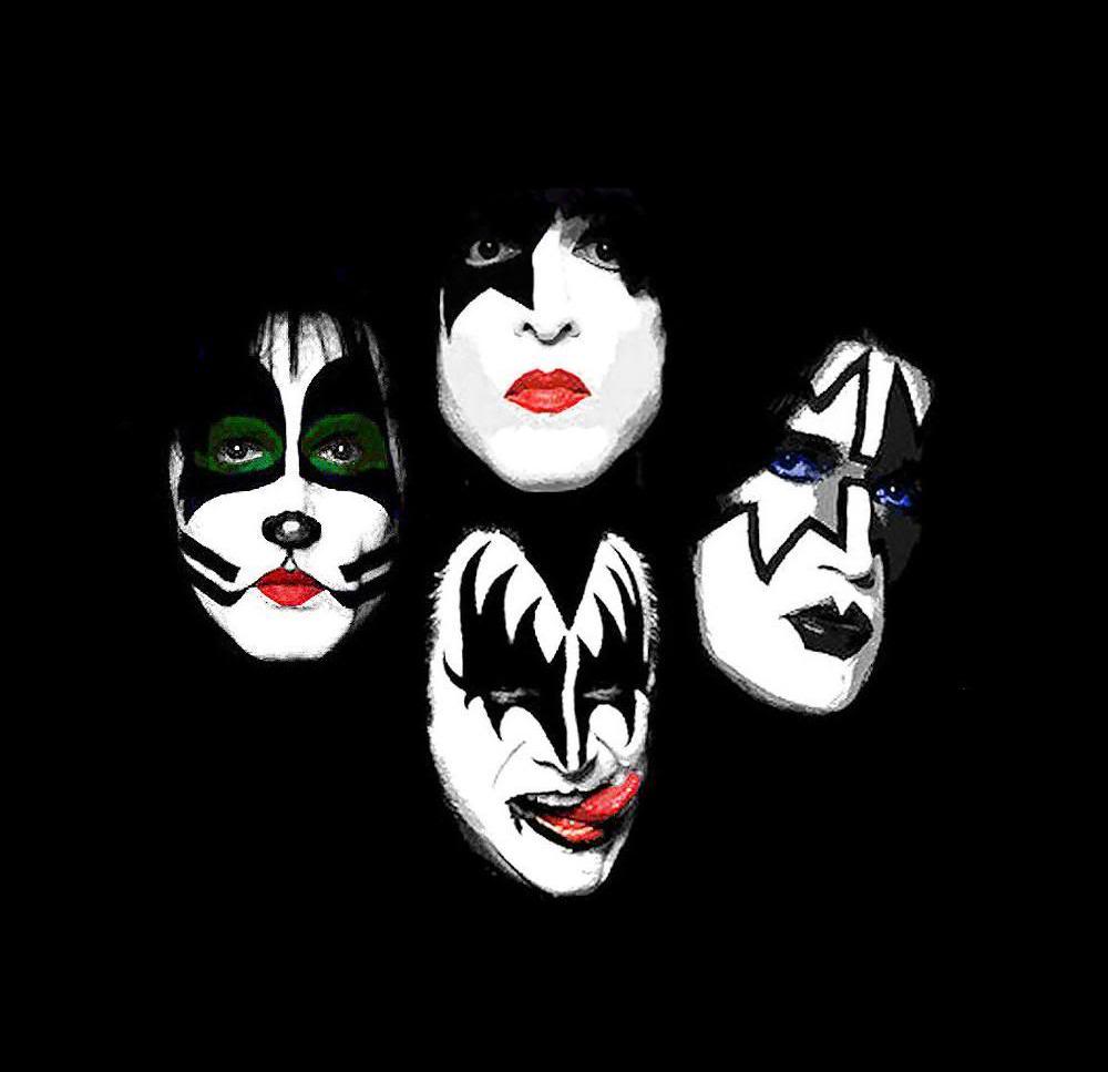 kiss band kizz gene makeup faces fanpop simmons rock clipart fan background...