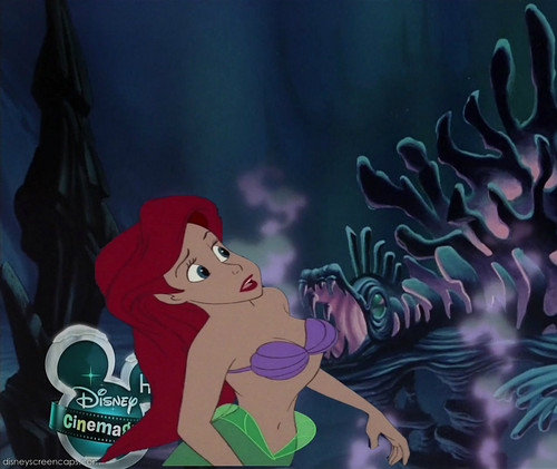 Ariel infront of Ursula's lair