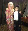 Gaga and Willow Smith backstage at the show in Los Angeles - lady-gaga photo
