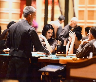 January 16 - Playing some Blackjack at the Wynn Casino with Krysten Ritter in Las Vegas