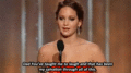 Jennifer Lawrence accepting her first Golden Globe for Silver Linings Playbook - jennifer-lawrence photo