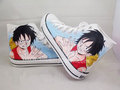 Luffy hand painted shoes - monkey-d-luffy photo