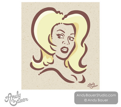 Portrait of RuPaul by Andy Bauer