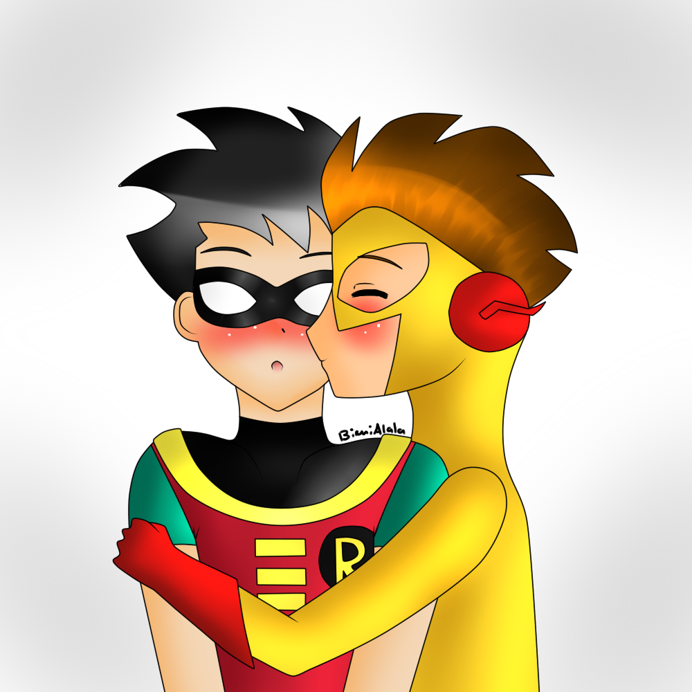 Robin x Kid Flash - Teen Titans Fan Art (33326578) - Fanpop