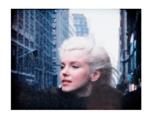  the blond bombshell outside Manhattan's Gladstone Hotel
