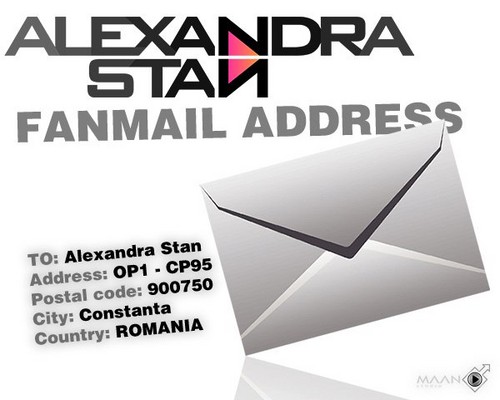 Alexandra Stan Fan Mail Address