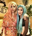 Gaga and Hilly Hindi backstage at the BTWBall - lady-gaga photo