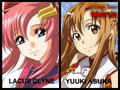 Lacus Clyne and Yuuki Asuna - anime photo