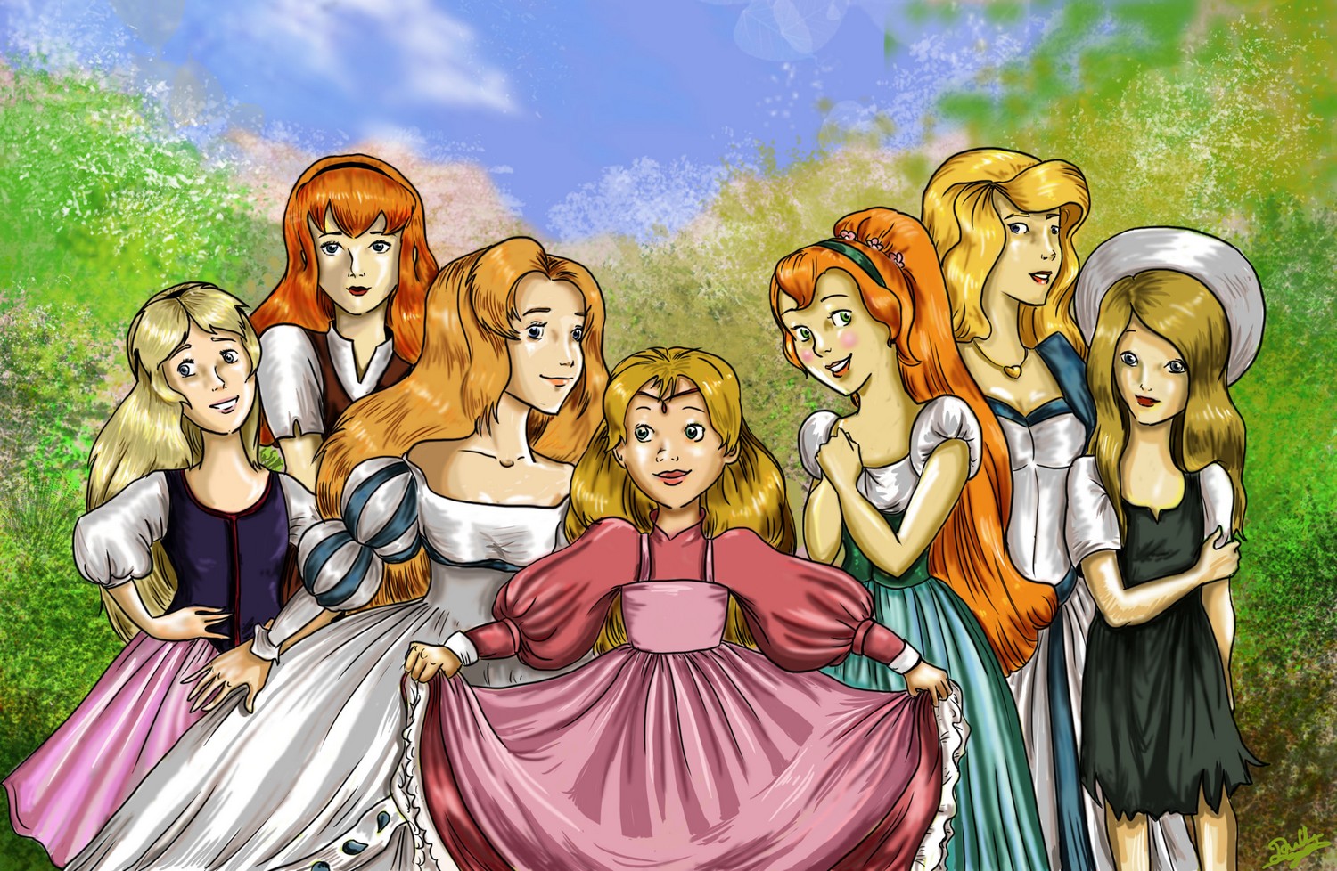 Non/Disney Heroines - Childhood Animated Movie Heroines Fan Art (33479830)  - Fanpop