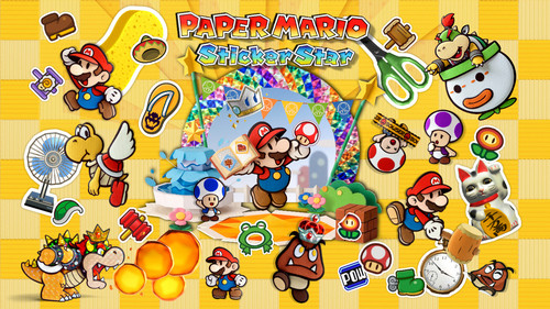  Paper Mario Sticker bintang kertas dinding