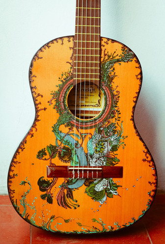  painted violão, guitarra