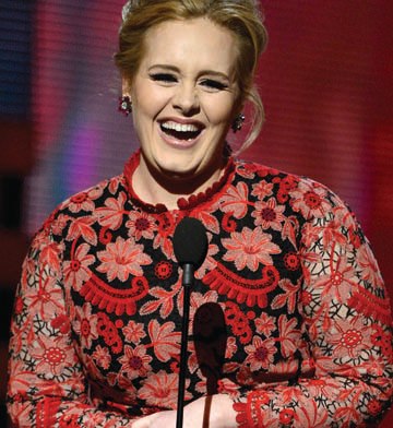 adele at the Grammys 2013