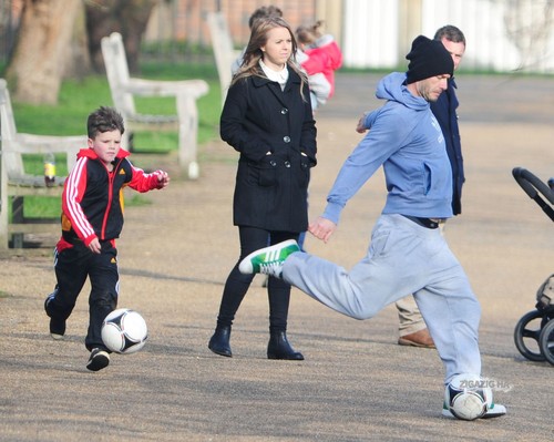 Feb. 18th - London - David and kids out in West London