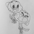Gumball and Emma (sketch version) - gumball-watterson fan art