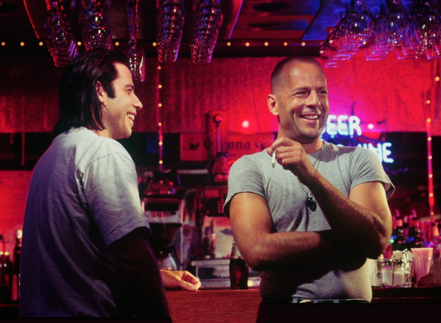 John Travolta and Bruce Willis 27 Years After Pulp Fiction