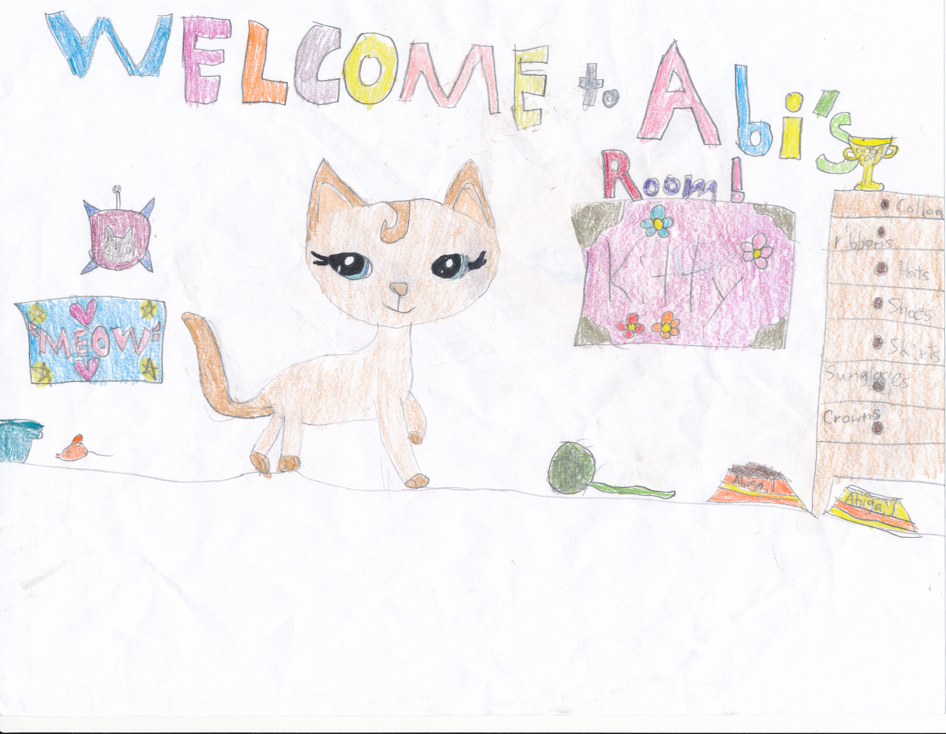 My Drawing of My LPS Cat Abigail! :) - Littlest Pet Shop Fan Art