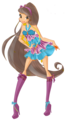 Stella in brown hair and blue dress - the-winx-club photo
