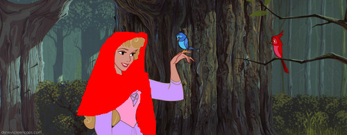 Aurora as Red Riding Hood