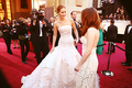 Jennifer Lawrence & Kristen Stewart at the Oscars 2013 - jennifer-lawrence photo