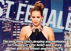 Jennifer accepting her awards for ‘Best Actress’ at the Spirit Awards
