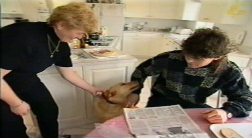 young Jagr with mother and dog