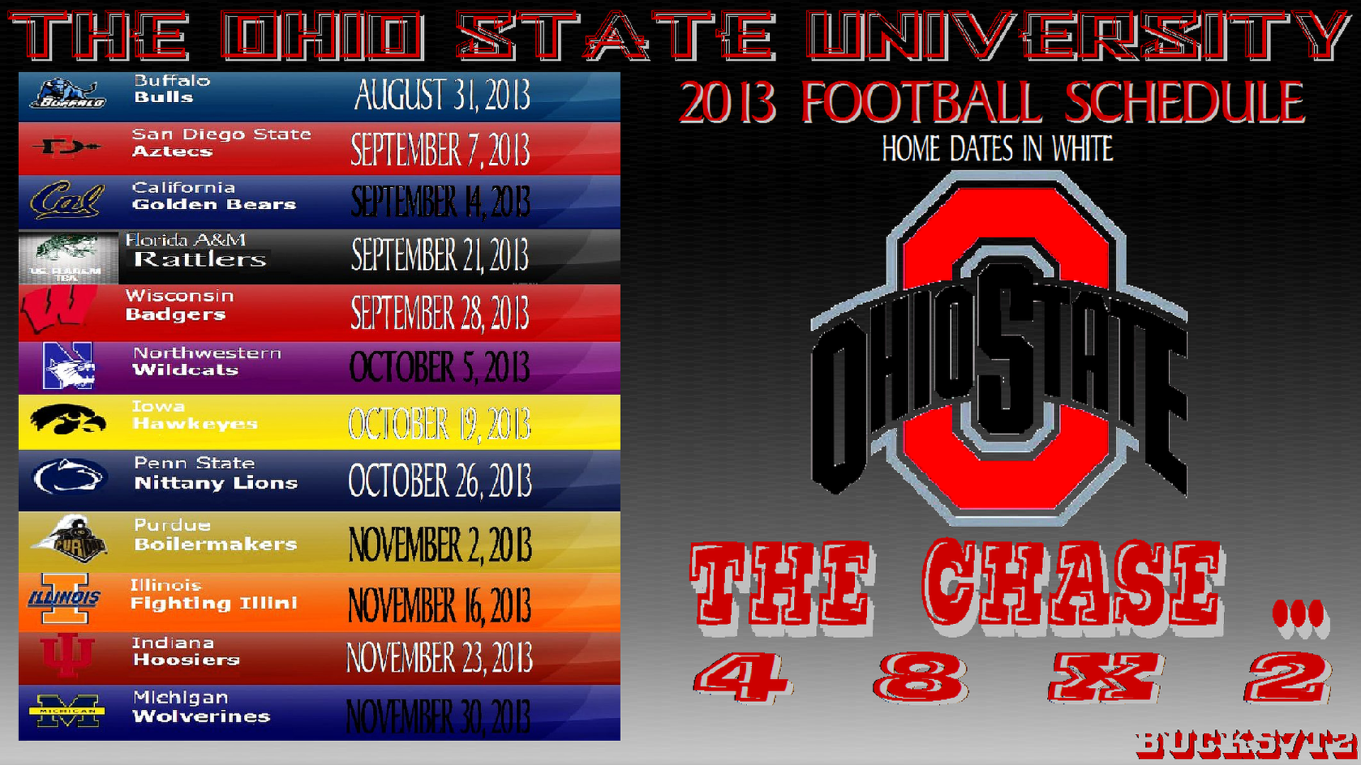 2013 OHIO STATE BUCKEYES FOOTBALL SCHEDULE - Ohio State Football Wallpaper (33883702) - Fanpop