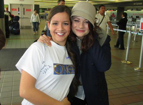 Emilie with a fan
