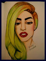 Gaga drawing by nishen - lady-gaga fan art