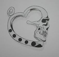  cœur, coeur Shaped Skull