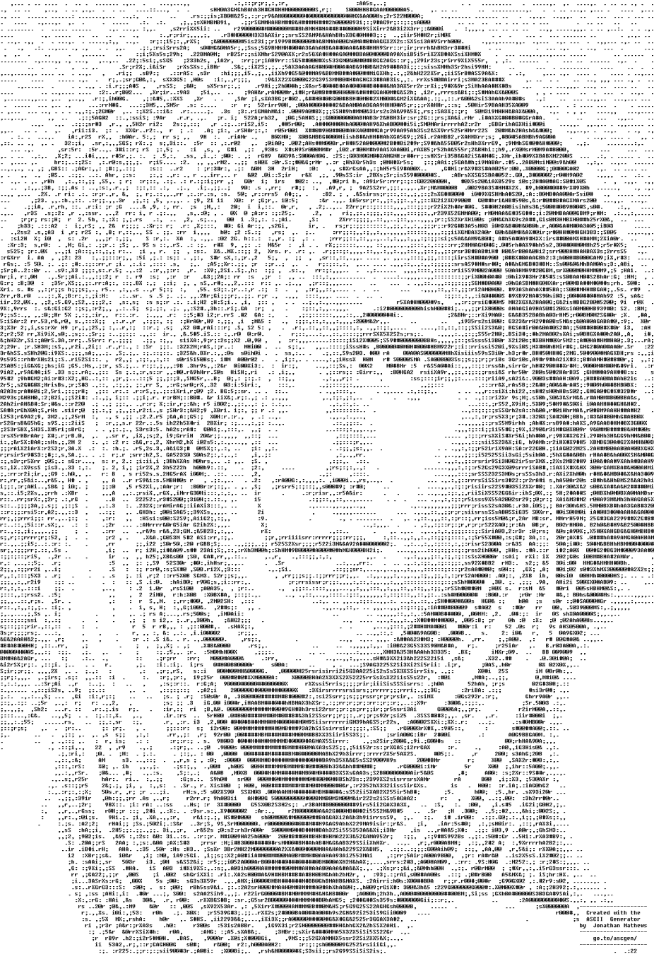 Art to ascii text using ASCII