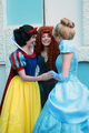 Merida with Cinderella and Snow White - disney-princess photo