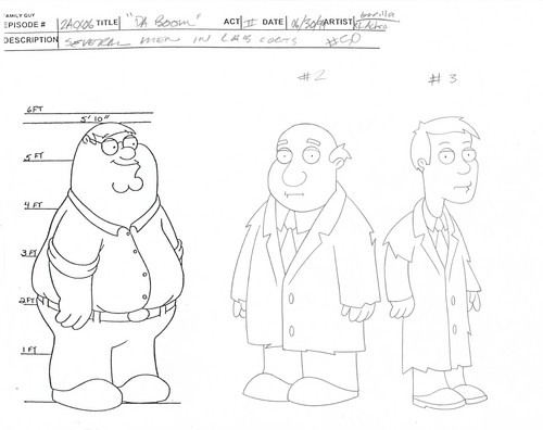 Hand Drawn Family Guy Model Sheet 