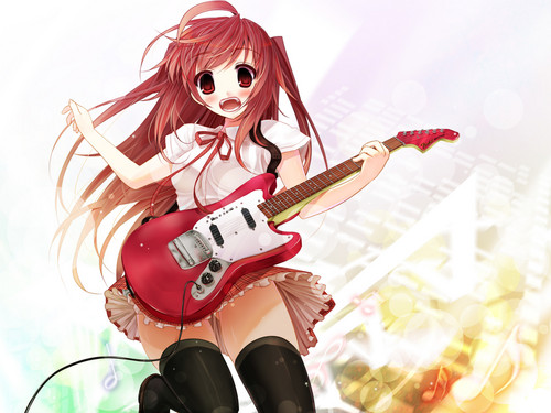  anime girl gitaar