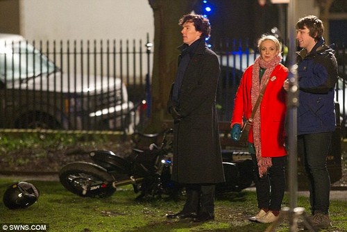  Sherlock Filming - Benedict and Amanda Abbington