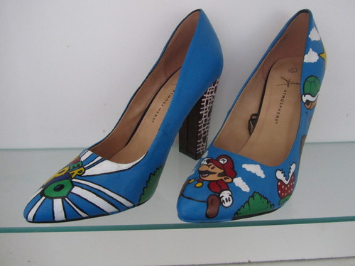  fabulous hand painted Super mario heels
