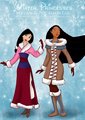pocahontas and muan in winter clothes - disney-princess photo