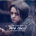 He's strong, she thought.  - arya-and-gendry fan art