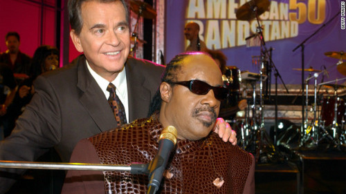 Stevie Wonder And Dick Clark