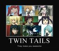 Twin Tails - Demotivational Poster - anime photo