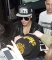 [April 11] Greeting fans outside his hotel in Antwerp, Belgium - beliebers photo