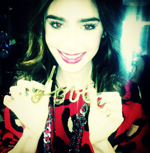  Lily at the shoot for Seventeen Magazine (April 17th 2013)