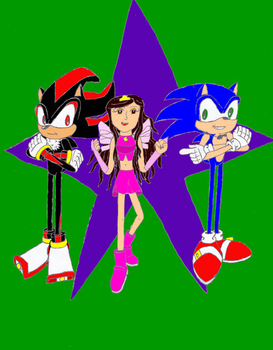  Rachel, Sonic and Shadow, estrela Team, as i call them